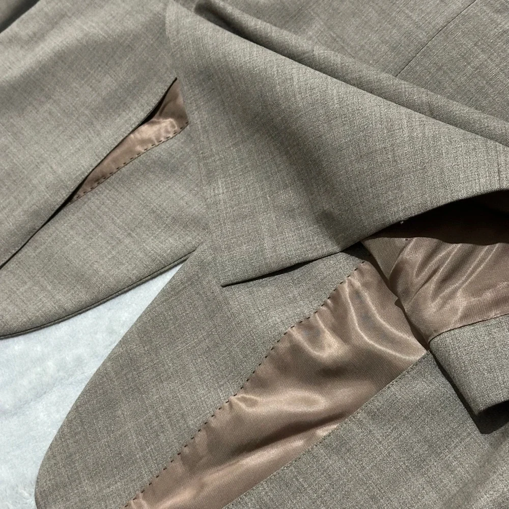 John Varvatos Bedford ST-N-SC Mens Blazer Jacket 42R Wool Tan Brown Two Button